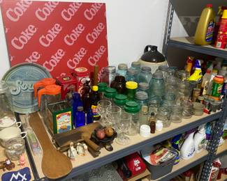 Assorted Jars and Collectibles