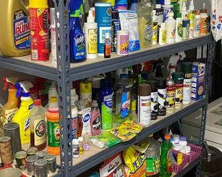 Household Cleaners and More, Metal Shelving Units