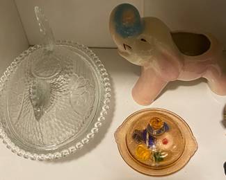 Hen on Nest, Vintage Elephant Planter