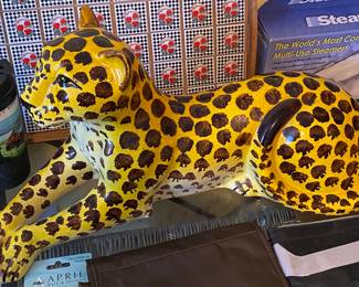 Large Ceramic Cheetah Figure