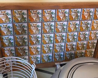 Tile and Wooden Animal Themed Serving Trays