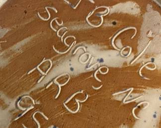 J.B. Cole Robin Egg Pottery Pitcher