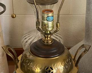 Brass Oriental Table Lamp