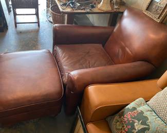 Nice Leather Chair and Ottoman
