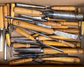 Assorted Shop Smith Wooden Chisels