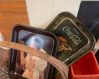 Vintage trays throughout