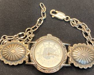 Southwestern Ladies Watch with Sterling Band