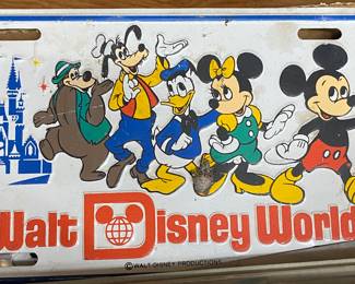 Vintage Walt Disney World License Plate
