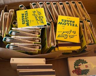 Vintage Yellow Pages Advertising Matchbooks