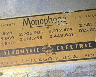 Monophone Electric Telephones