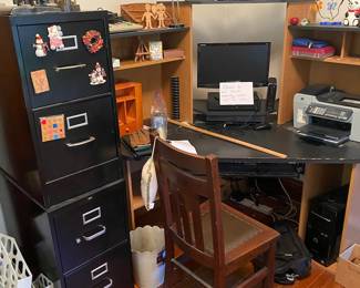 Desk & File Cabinet
