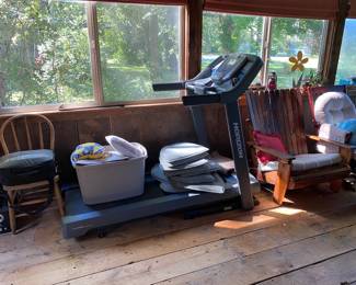 Tread Mill & Adirondack Chair