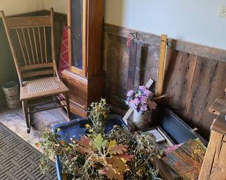 Floral Decor, Grandmother's Clock & Chair