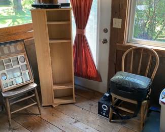 Electronics, Cabinet & Chair