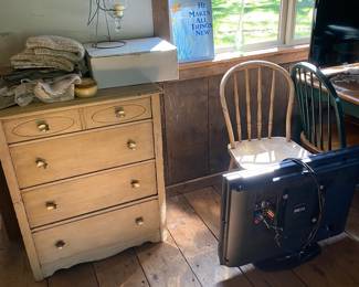 Chest of Drawers, TV & Chair