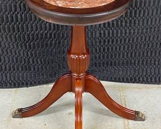 Mahogany Marble Top Center Table