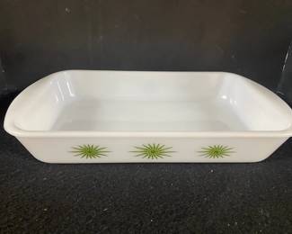 Glasbake Green Starburst Baking Dish