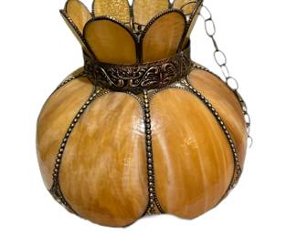 Vtg. Slag Glass Lamp Shade