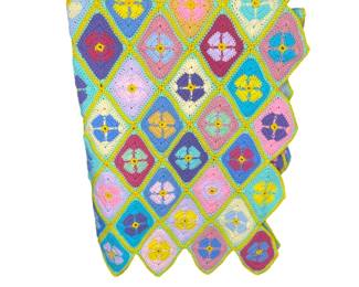 Vtg. Crochet Blanket