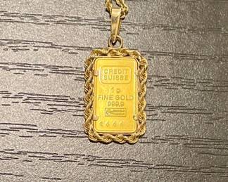 Panda Mini-Gram 1985 - credit Suisse 1g. fine gold 999.9