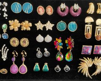 Vintage clip-on earrings