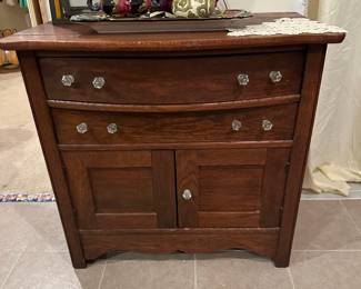 Antique oak dry sink