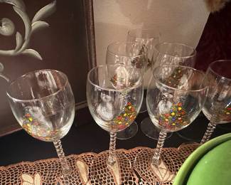 Christmas wine glasses