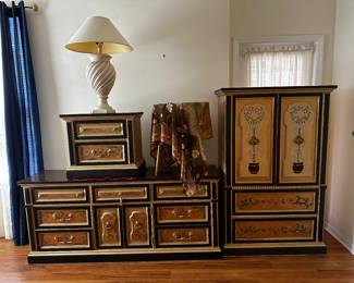 Hand painted bedroom set
