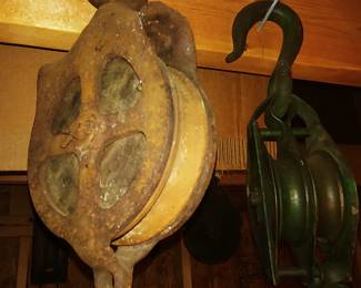 Wood & metal pullies