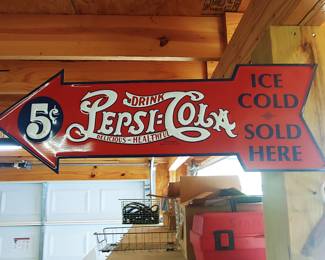 Pepsi metal sign