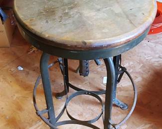 Antique industrial stool