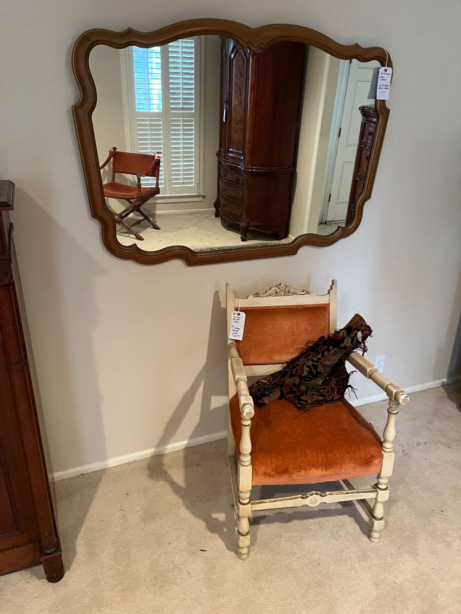 Vintage chair and mirror 