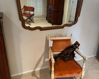 Vintage chair and mirror 