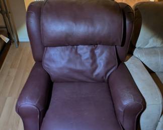 Leather electric recliner