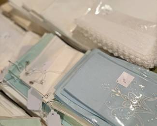 Lots of freshly pressed linens