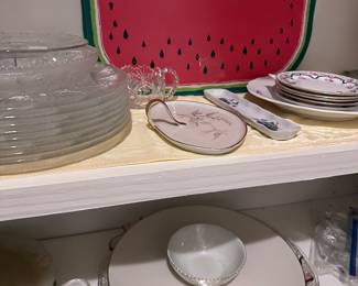 Variety of serving ware