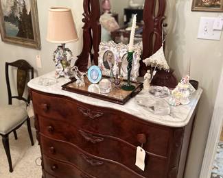 Antique marble top dresser