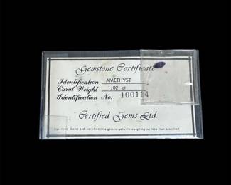 Certified gem stones