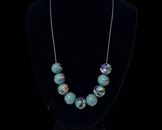 Costume Necklace with Sterling Clasp