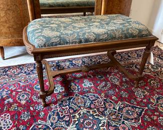 Fabric covered bench