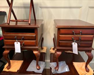 End Tables, each drawer is a pull out TV tray