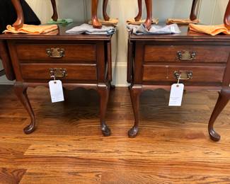 Pennsylvania House end tables with drop leaf sides