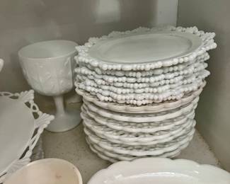 Lots of Victorian Milk Glass