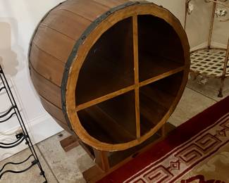 Pair Barrel Shape Wine Racks