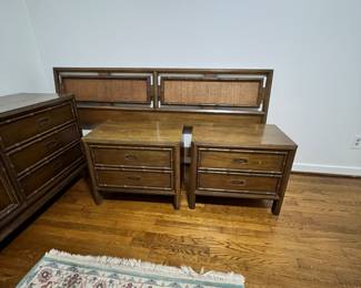 MCM Headboard and Nighrstands