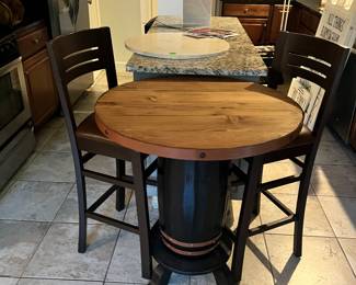 Barrel Base Bar Table