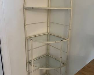 Metal and Glass corner shelf 