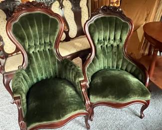 Pair Victorian Arm Chairs