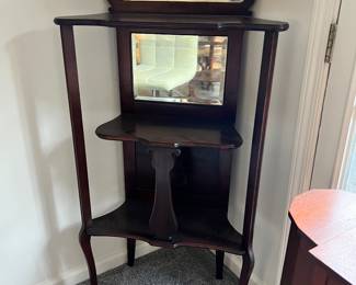 Victorian Mahogany Corner Etagere