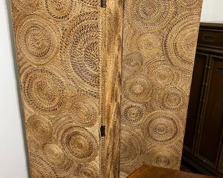 Twisted Wicker Room Divider